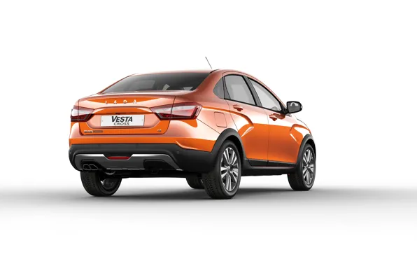 Sedan, rear view, Lada, Lada, sedan, 2018, Cross, Vesta