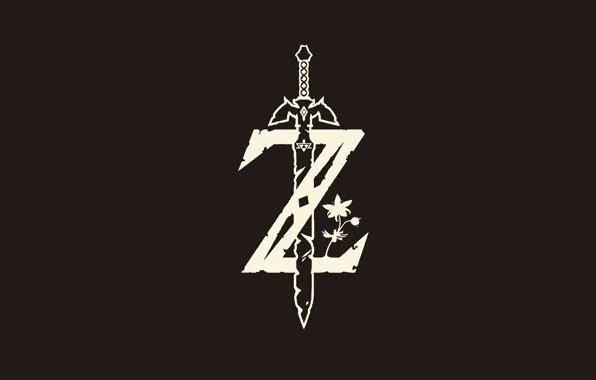 Picture sword, game, minimalism, grey, ken, blade, Zelda, mahou