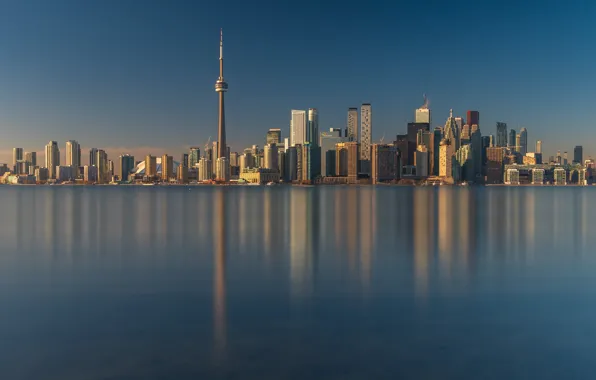 Picture water, building, tower, Canada, Toronto