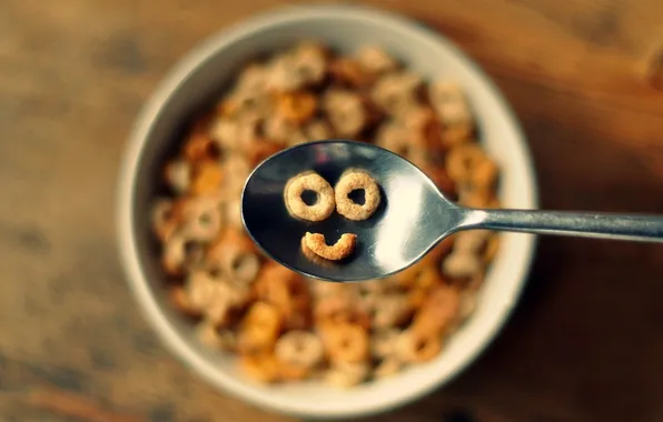 Picture smile, food, Breakfast, smile, food, breakfast, milk