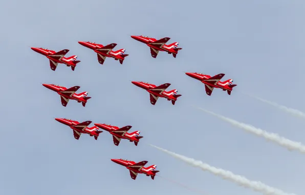 Aviation, Airshow, aircraft, Red Arrows