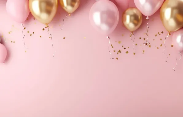 Balls, balloons, wall, holiday, balls, Shine, Christmas, New year