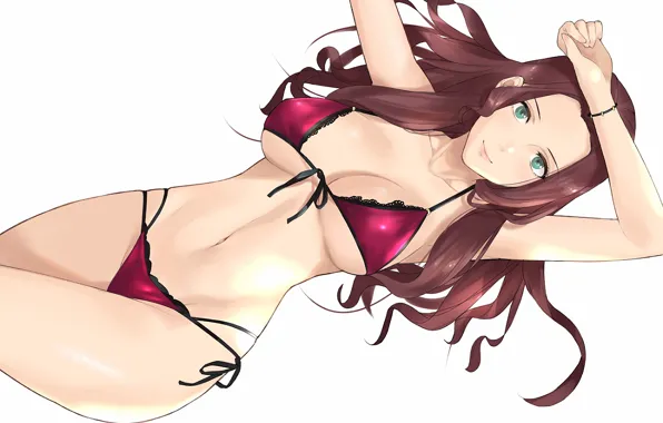 Girl, sexy, lingerie, pantsu, bra, cleavage, panties, green eyes