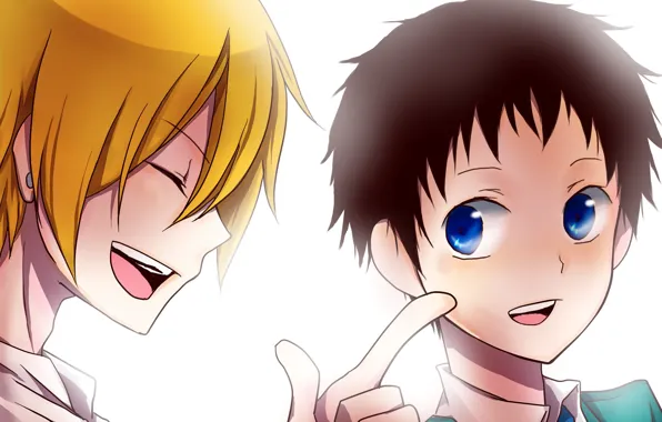Art, guys, friends, Durarara, Durarara, Masaomi Kedar, Mikado Ryugamine
