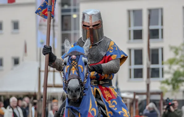Metal, horse, armor, warrior, knight