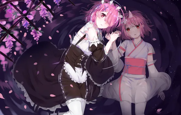 The demon, anime, the maid, art, ram, pink hair, re zero kara hajime chip isek …