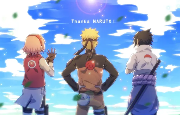 Sakura, naruto, naruto, art, Sasuke, team 7