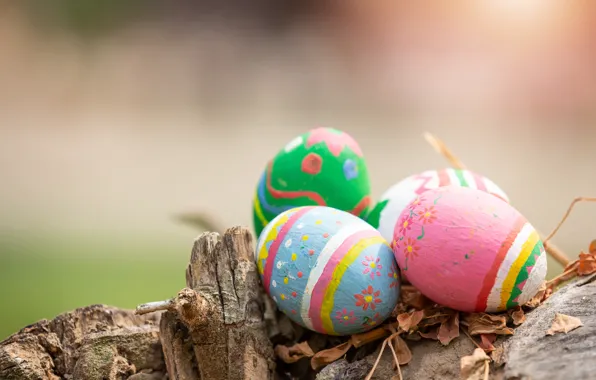 Background, eggs, Easter, happy, eggs, easter, decoration