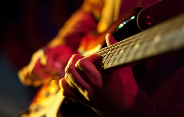 Picture macro, guitar, strings, hands, chord