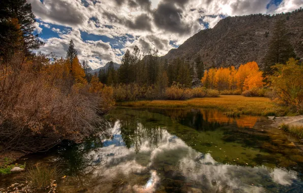 Picture HDR, Fall, Yosemite, California, Colors, Bishop, Eastern Sierra