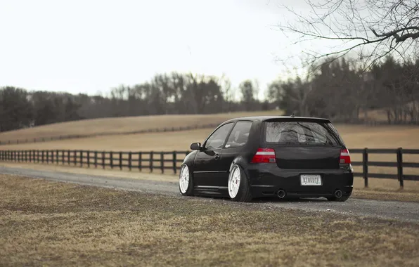 Picture black, R32, tuning, gti, back, low