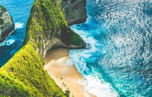 Sea, water, rocks, shore, Bali