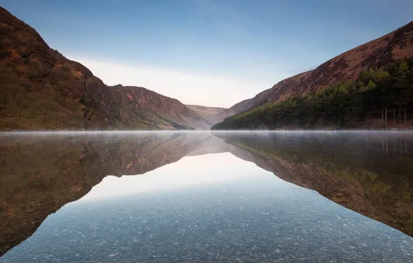 Water, mountains, nature, lake, reflection