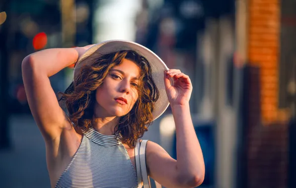 Picture look, girl, hat