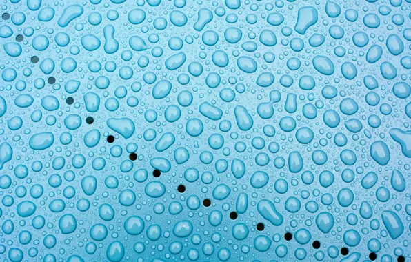 Drops, blue, holes