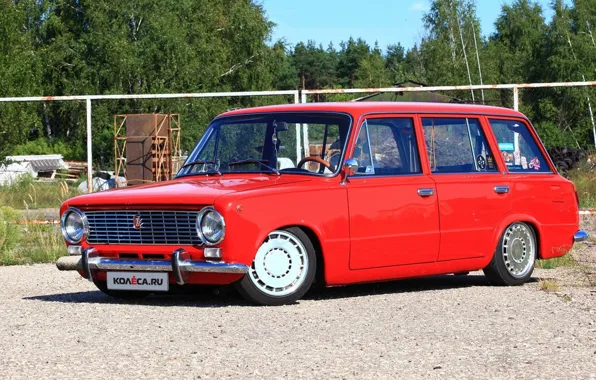 Russia, red, universal, Lada, VAZ-2102