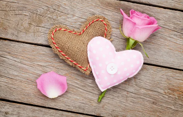 Love, romance, heart, bouquet, love, Valentine's day, heart, wood