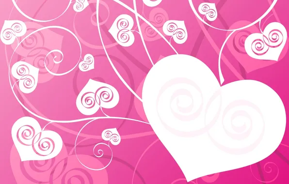 Picture background, pink, heart