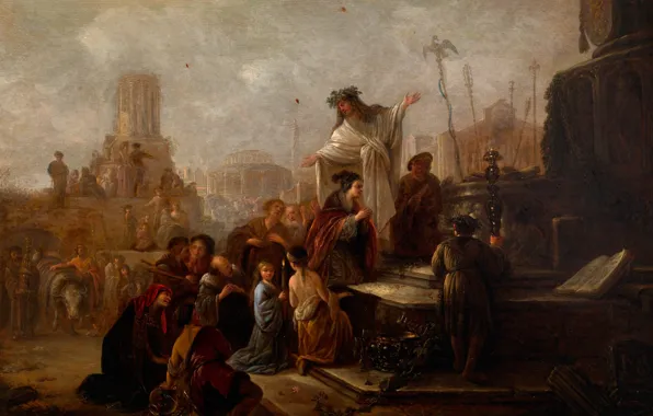 Picture, mythology, Saint Paul and Saint Barnabas at Lystra, Jacob de Wet the Elder
