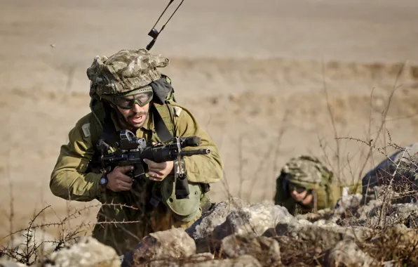 Picture weapons, soldiers, Israel Defence Force