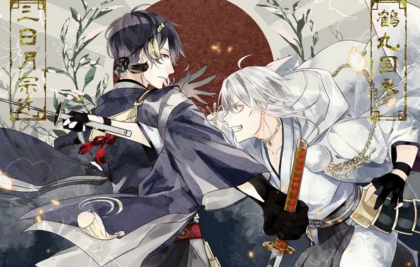 Anime, art, guys, Touken ranbu, Dance Of Swords