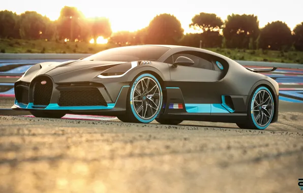 Sunset, Bugatti, supercar, 2018, hypercar, Divo