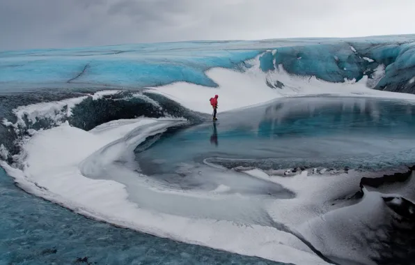 Iceland, Vatnajökull, Glacier
