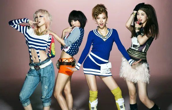 Picture K-Pop, Bae Suzy, Full Group, Four Girls, Quartet, Min, Meng Jia, Miss A
