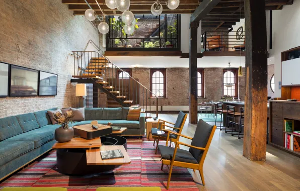 Picture style, interior, furnished, Tribeca Loft, loft in New York City