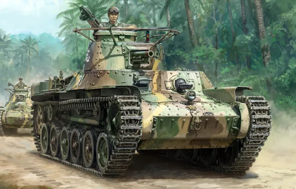 Figure, Type 97, Chi-Ha, Japanese medium tank
