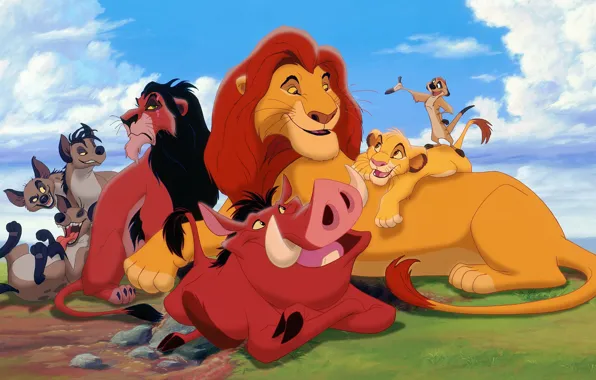 Disney, Timon, The Lion King, Simba, Pumbaa, Scar, The Lion King, Mufasa