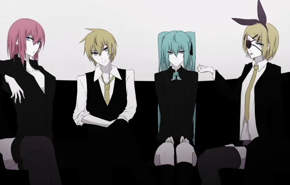 Girls, anime, art, guys, Vocaloid, Vocaloid, characters