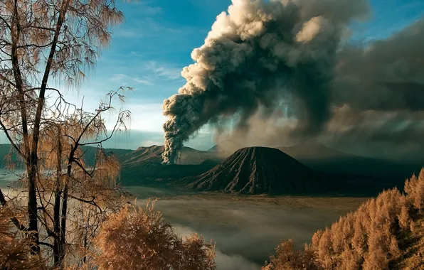 Landscape, nature, the volcano