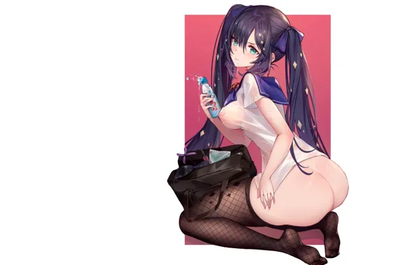 Girl, hot, sexy, ass, nipples, boobs, anime, butt