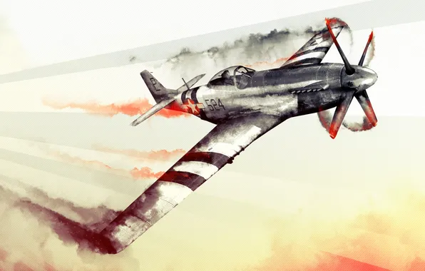 Aviation, the second world war, War Thunder, P51, World of Planes