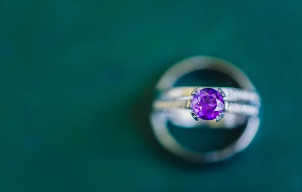 Purple, lilac, stone, ring