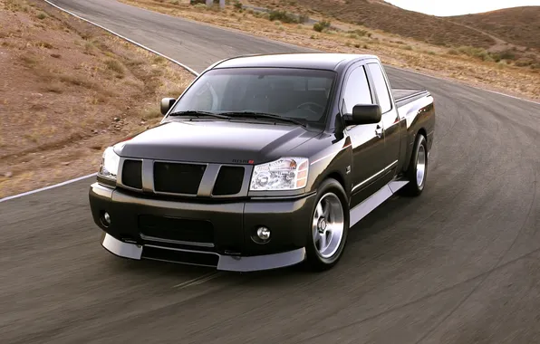 Black, concept, jeep, the concept, Nissan, pickup, Nissan, racing track