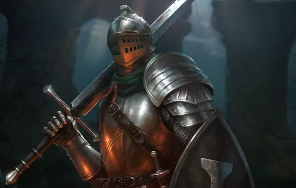 Armor, helmet, knight, Dark Souls