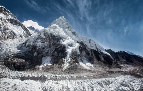 Everest, Nepal, Mount, Khumbu Glacier
