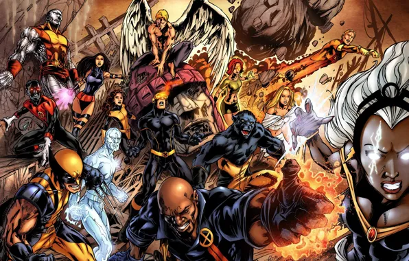 Wolverine, marvel, comic, angel, super heroes, comics, x men, jean grey