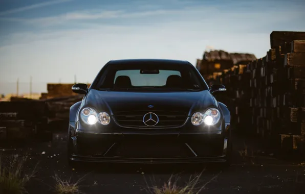 Mercedes clk 63 amg, headlights, tuning, Mercedes