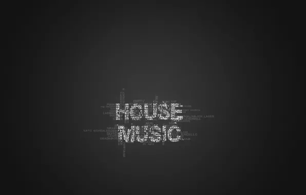 Picture style, music, minimalism, words, house music, performers