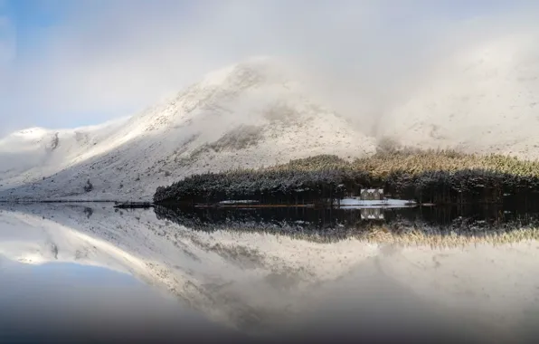 House, Nature, Wood, Winter, Water, Mountain, Snow, Sea