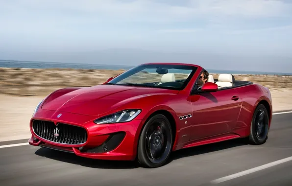 Picture Cars, Red, Maserati, GranCabrio, Maserati, Road, Car, Convertible