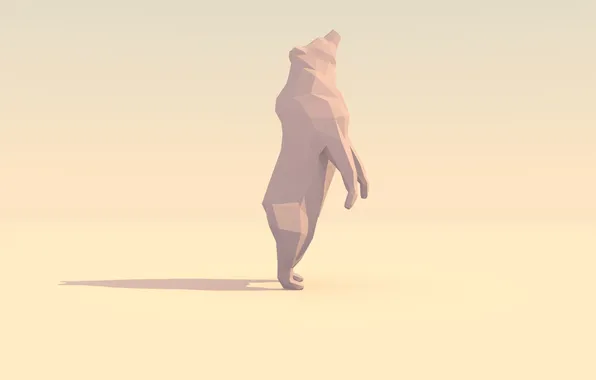 Background, bear, beast, geometry, stand