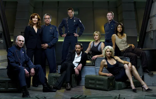 Picture the series, military, Battlestar Galactica, team galaxy, civil