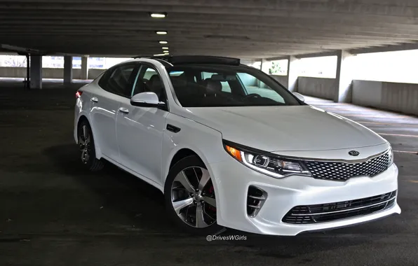 Lights, white, white, front, KIA, Optima, GT, Kia Optima GT