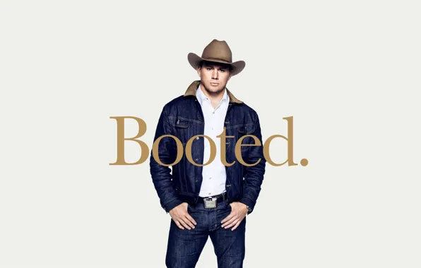 Background, jeans, hat, jacket, shirt, cowboy, poster, dzhinsovka