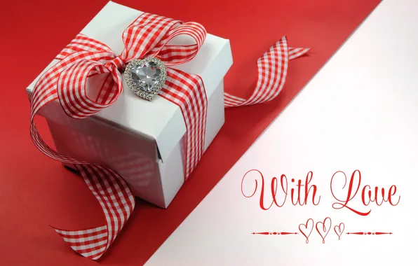 Picture gift, heart, tape, love, bow, heart, romantic, Valentine's Day