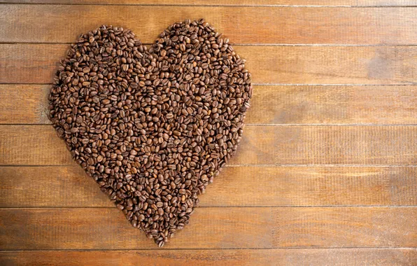 Creative, background, heart, Board, coffee, grain, Valentine's day